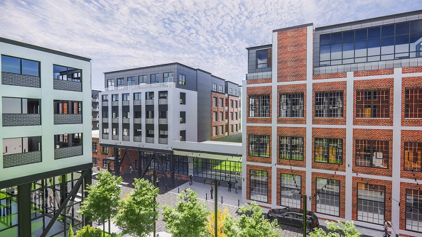 rendering at Brewers Block Apartments