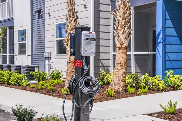 car charging station at The Henry Apartments