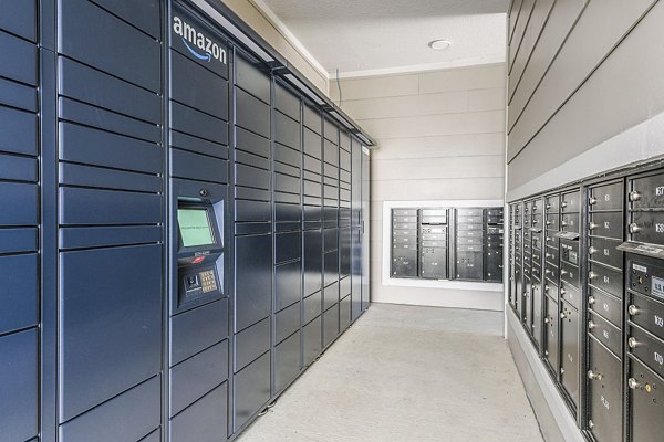 parcel pickup lockers at The Henry Apartments