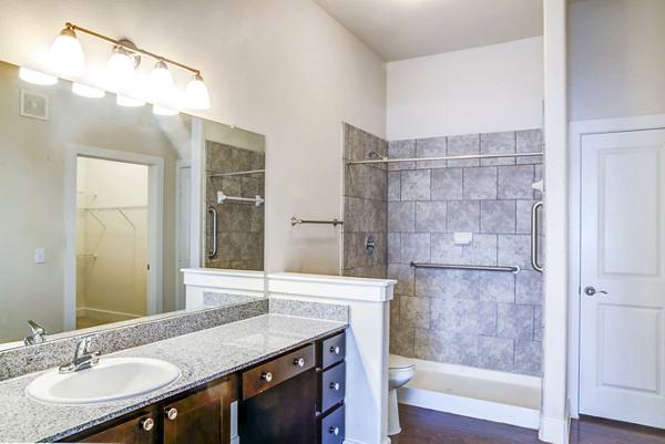 bathroom at The Laurel at Vintage Park Apartments