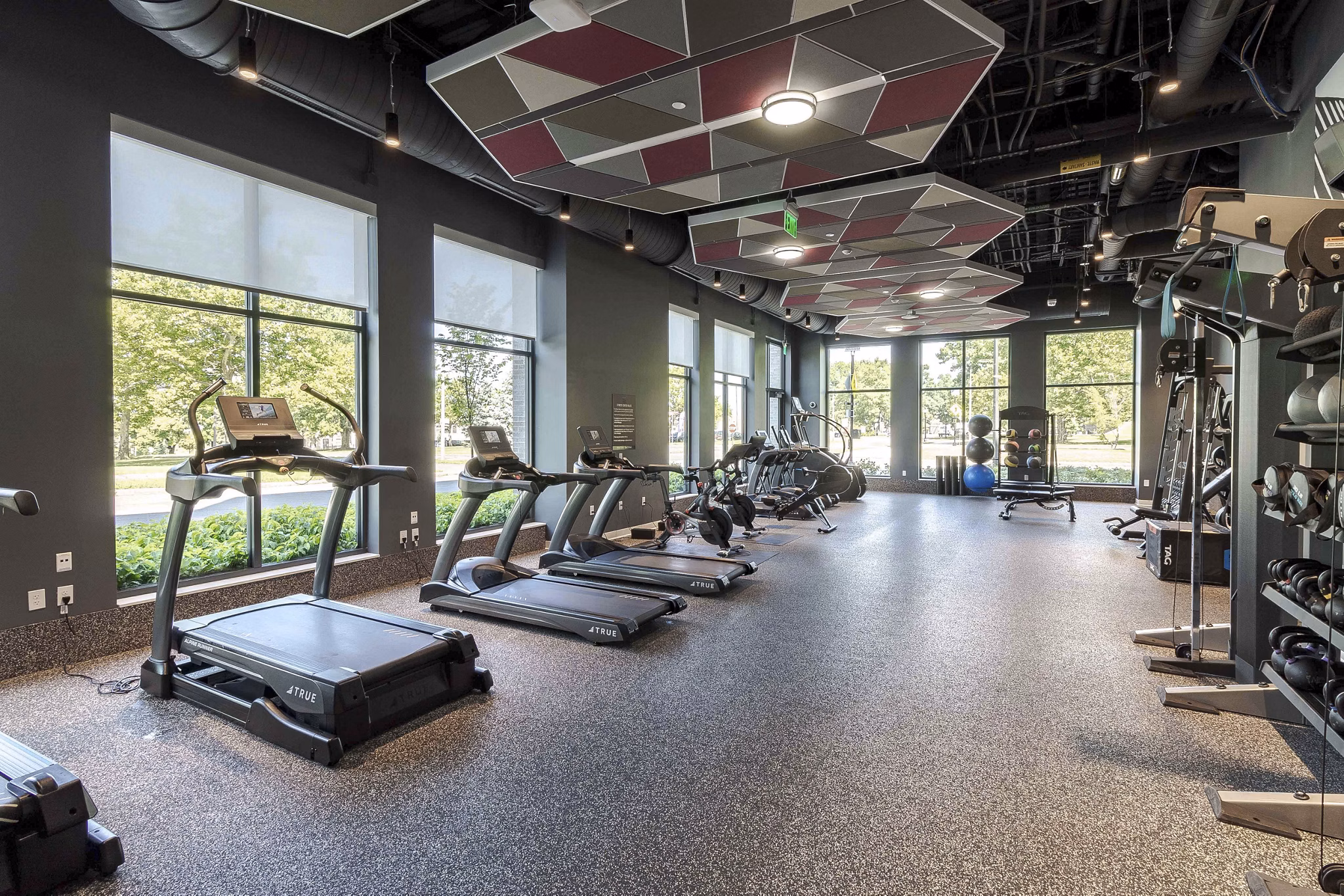 fitness center at Fieldstone Apartments
