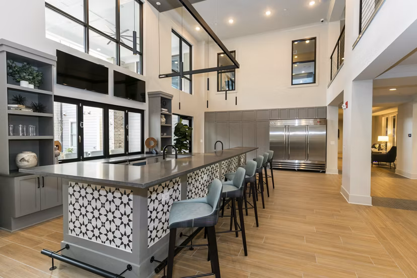 Elegant clubhouse with modern decor at Annabelle on Main Apartments