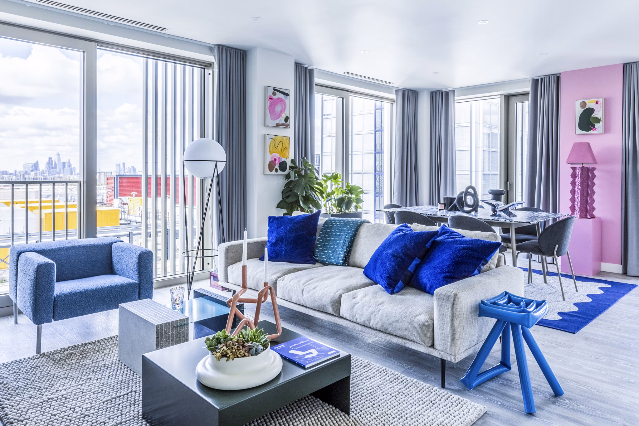 living room at Coppermaker Square Apartments
