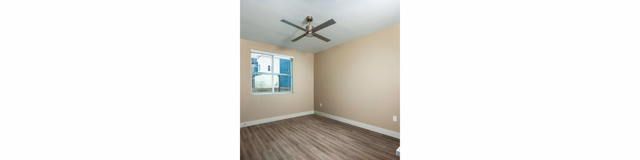 Modern bedroom with stylish decor at The Core on Foothill Apartments