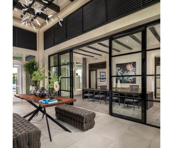 Elegant clubhouse with modern amenities at The Core on Foothill Apartments