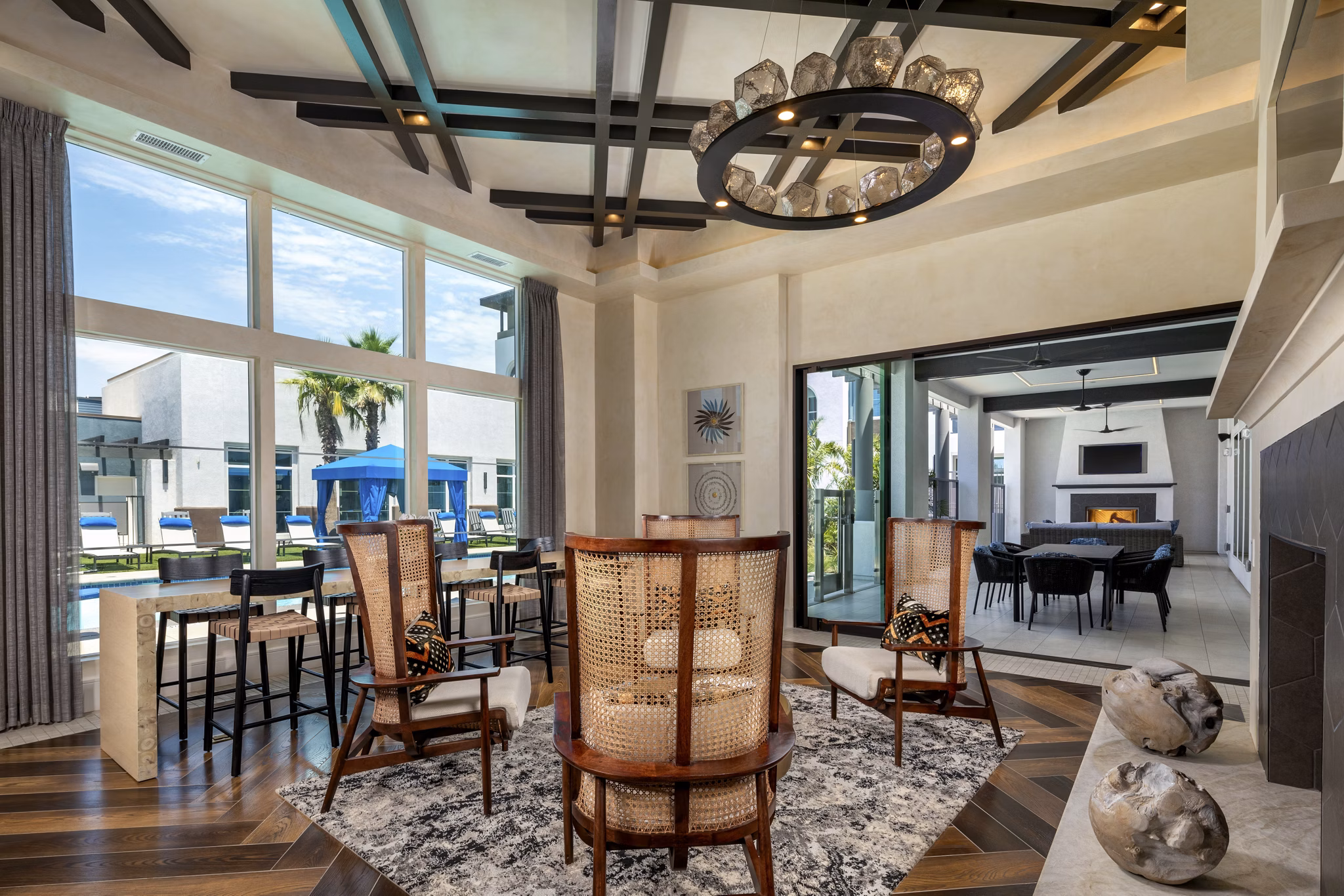 living room at The Core on Foothill Apartments