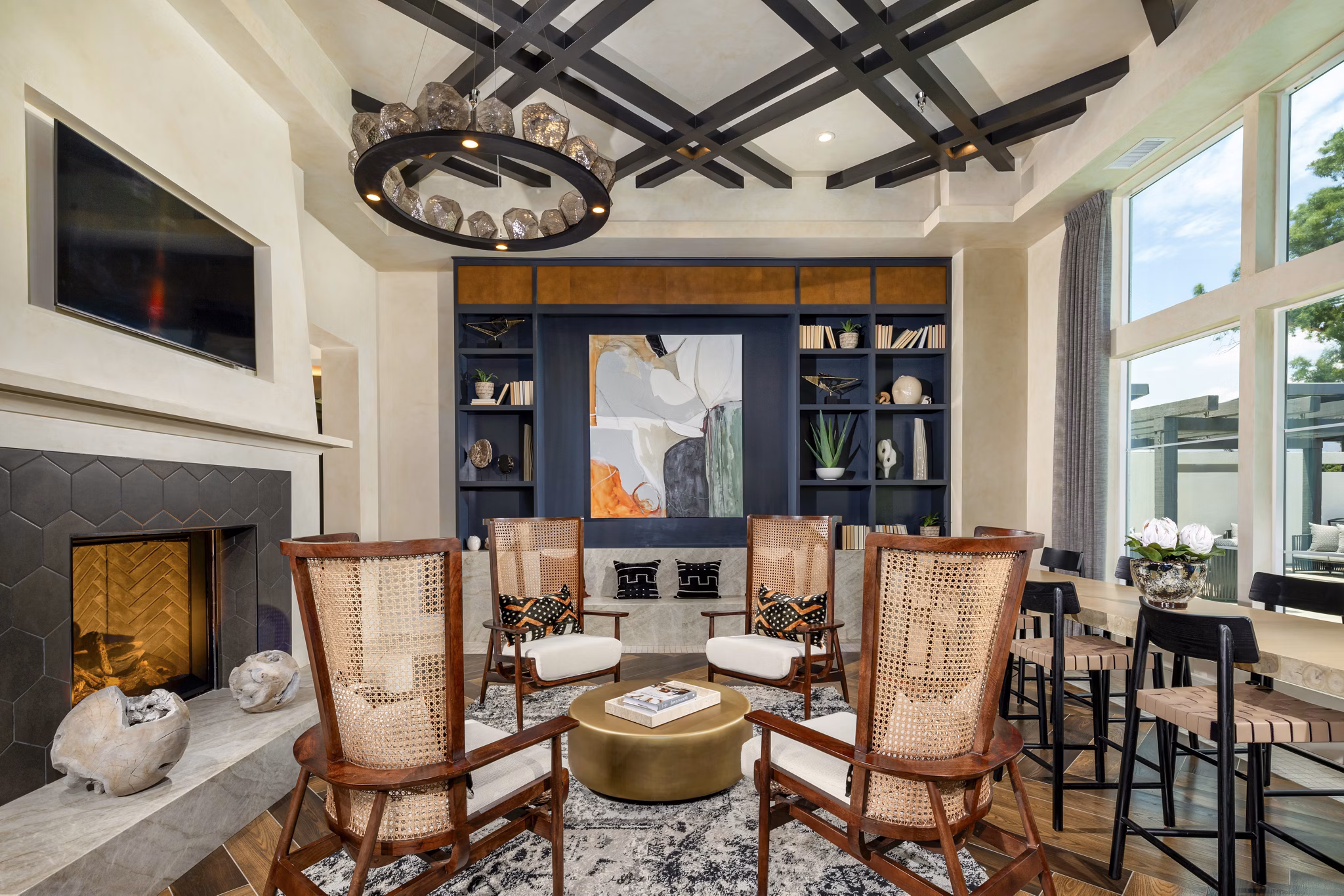 living room at The Core on Foothill Apartments