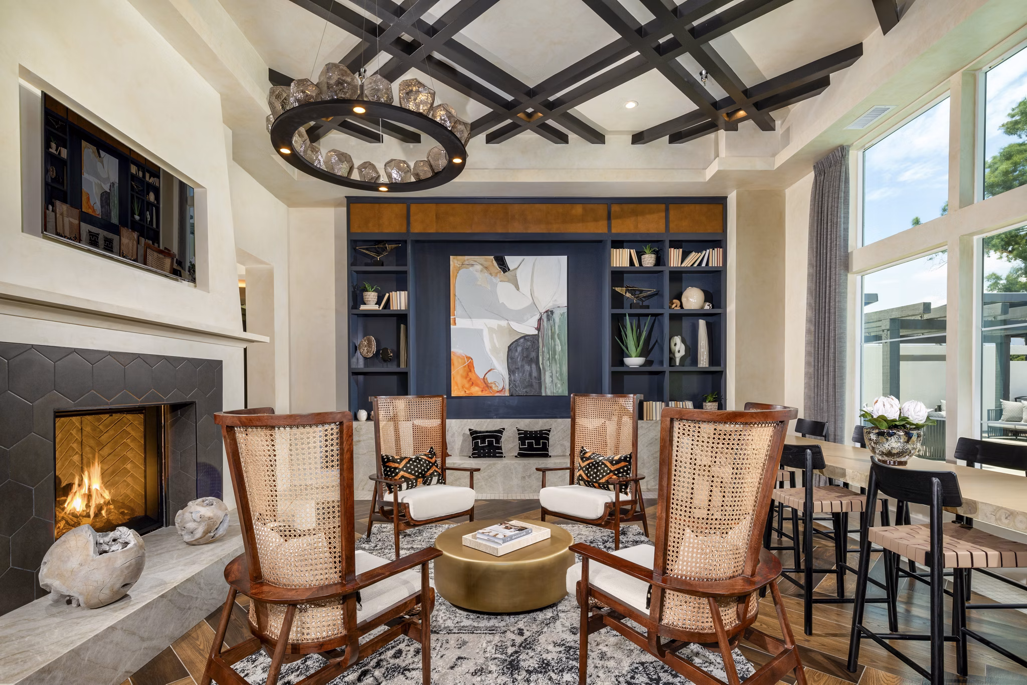living room at The Core on Foothill Apartments