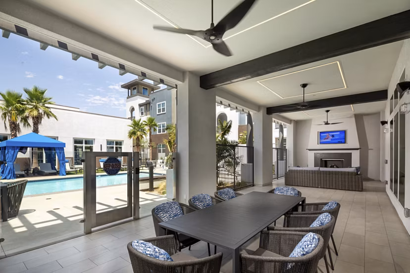 patio at The Core on Foothill Apartments