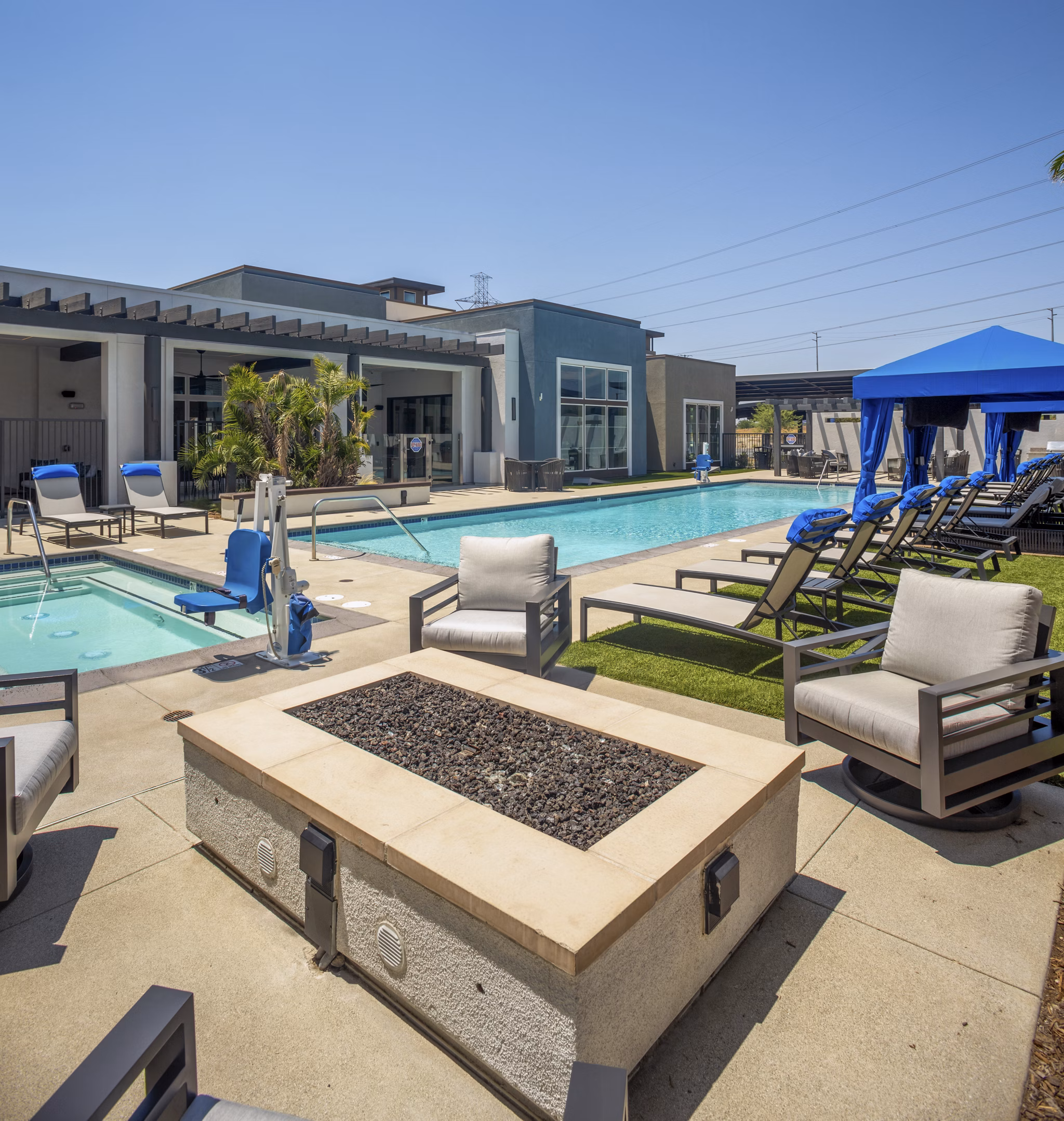patio at The Core on Foothill Apartments