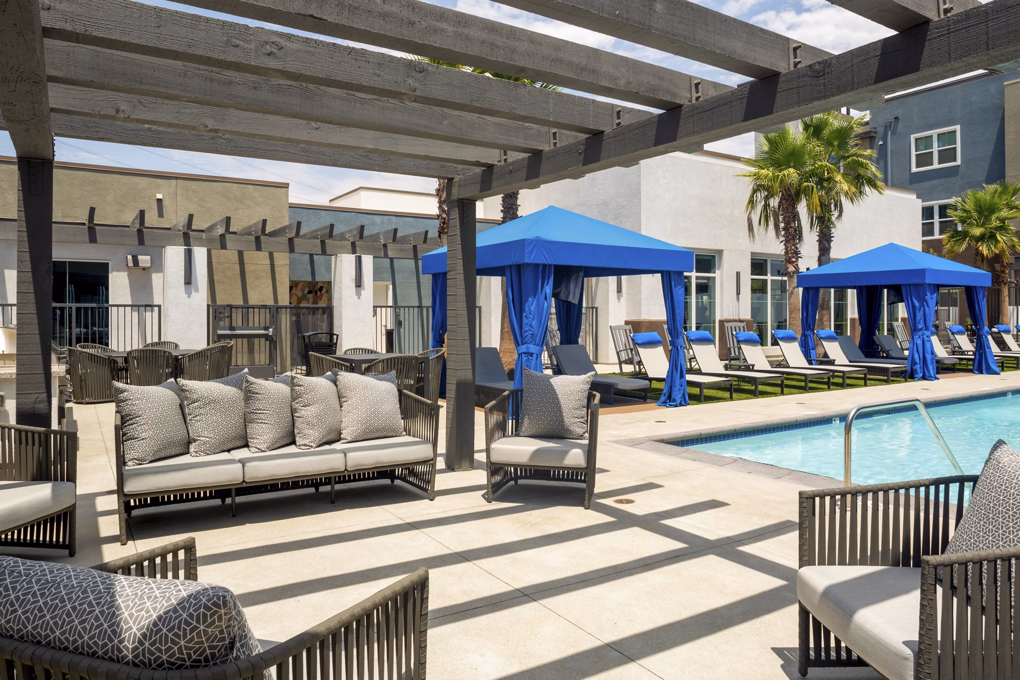 patio at The Core on Foothill Apartments