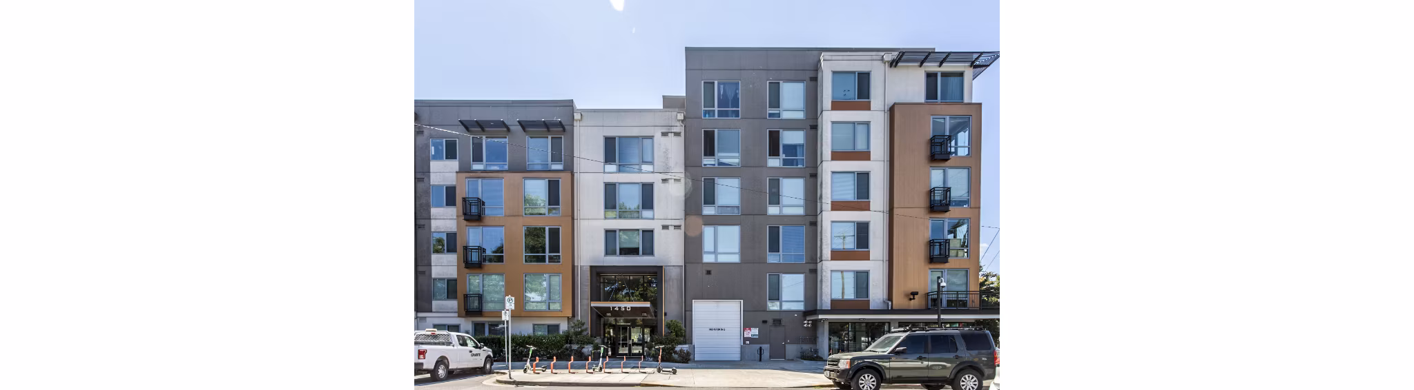 Prescott Apartments: Elegant building showcasing luxury living in vibrant community