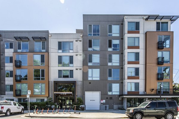 Prescott Apartments: Elegant building showcasing luxury living in vibrant community