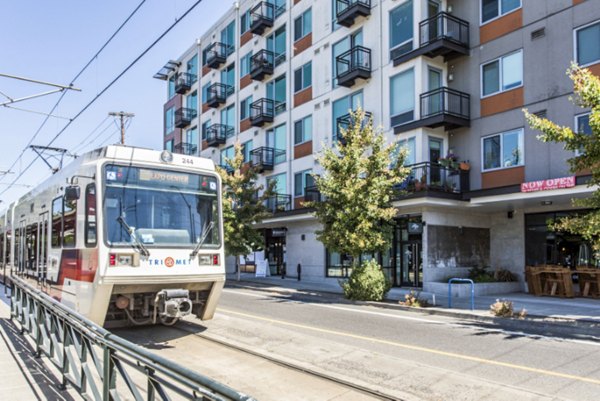 Prescott Apartments: Charming neighborhood view near luxury high-rise apartments