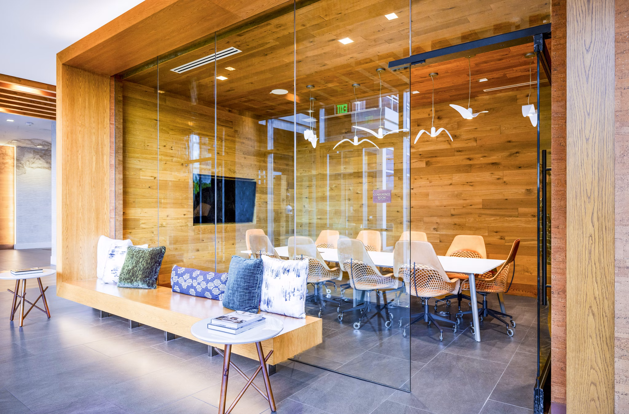 Modern clubhouse featuring contemporary design elements at The Sur Apartments
