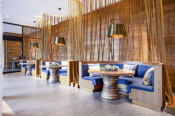 Elegant clubhouse with modern design at The Sur Apartments