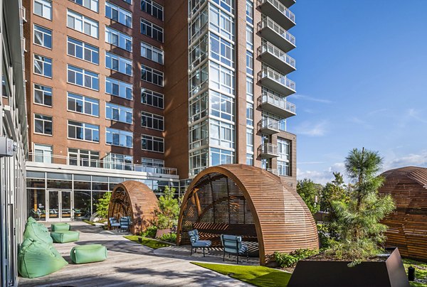 patio at The Sur Apartments