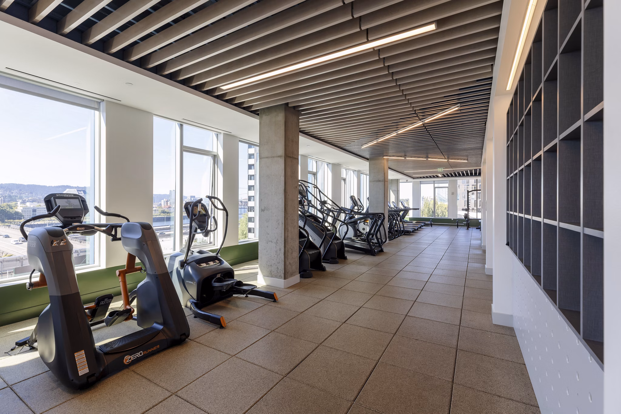 fitness center at 5 MLK Apartments 