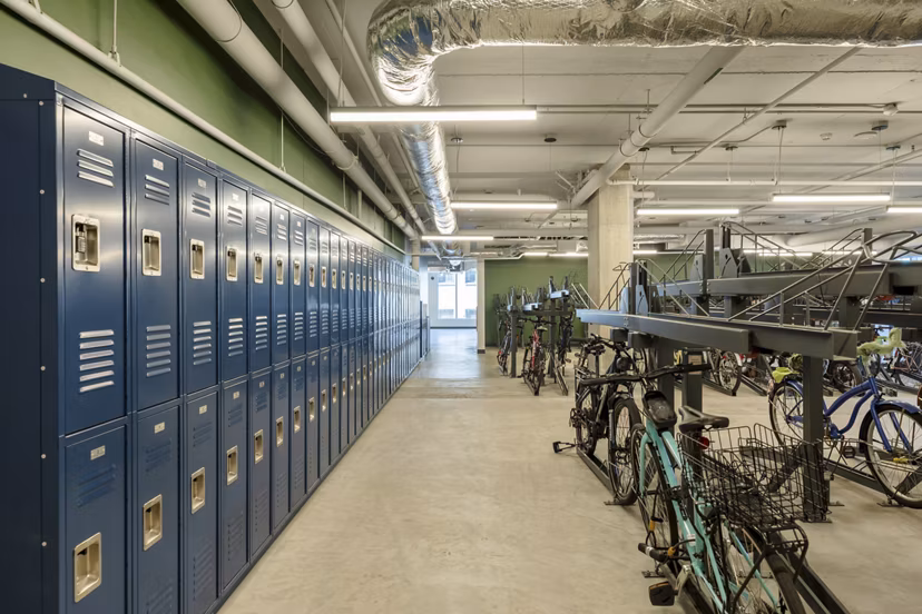 bike storage at 5 MLK Apartments 
