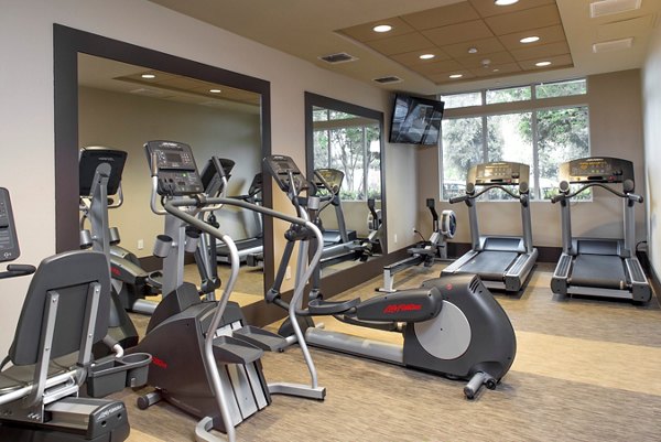 State-of-the-art fitness center at mResidences Miracle Mile Apartments with modern equipment for a complete workout experience