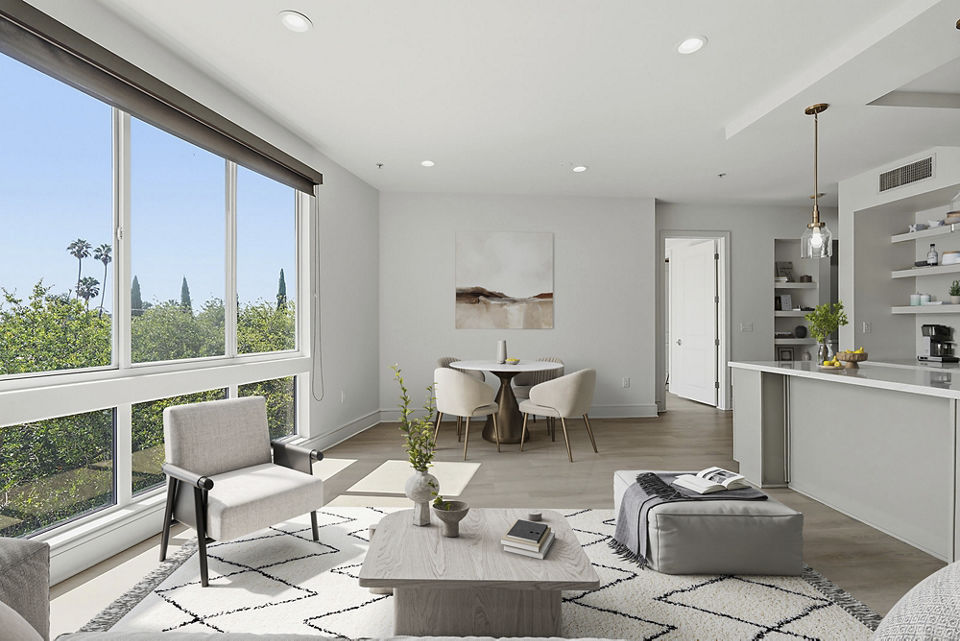 Living Room at Broadstone Miracle Mile Apartments