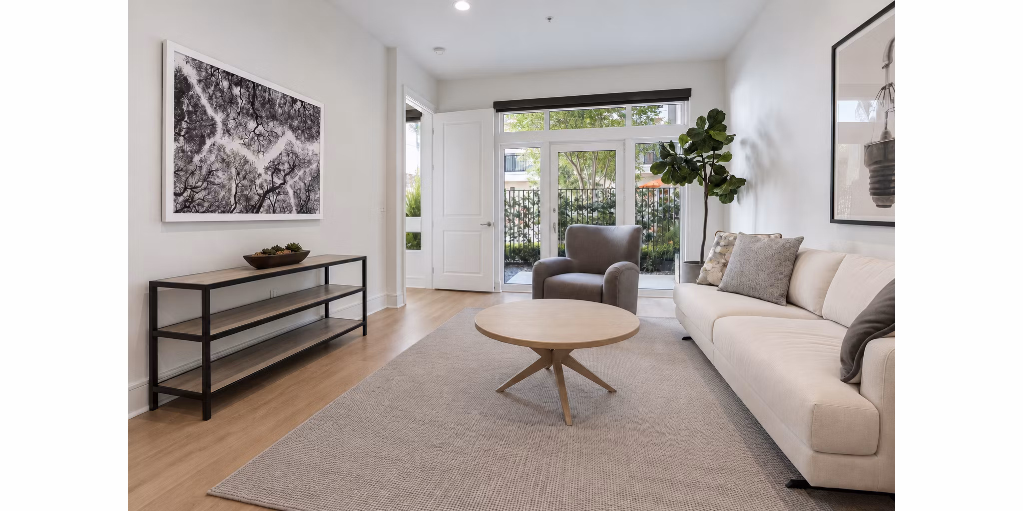Living Room at Broadstone Miracle Mile Apartments