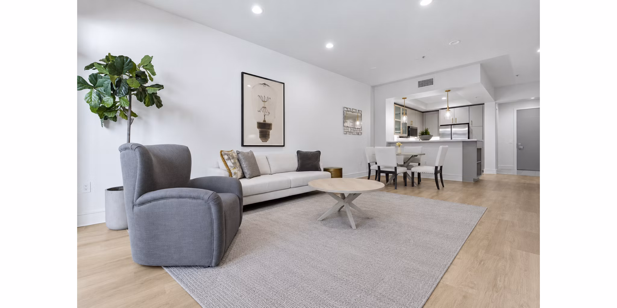 Living Room at Broadstone Miracle Mile Apartments