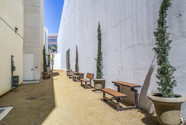patio at mResidences Miracle Mile Apartments