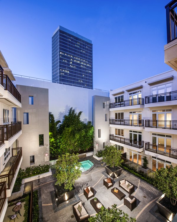 patio at mResidences Miracle Mile Apartments