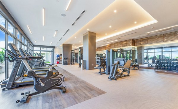 fitness center at Crest at Pinecrest Apartments