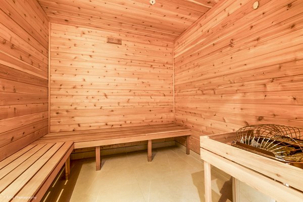 Relaxing sauna amenity at Crest at Pinecrest Apartments