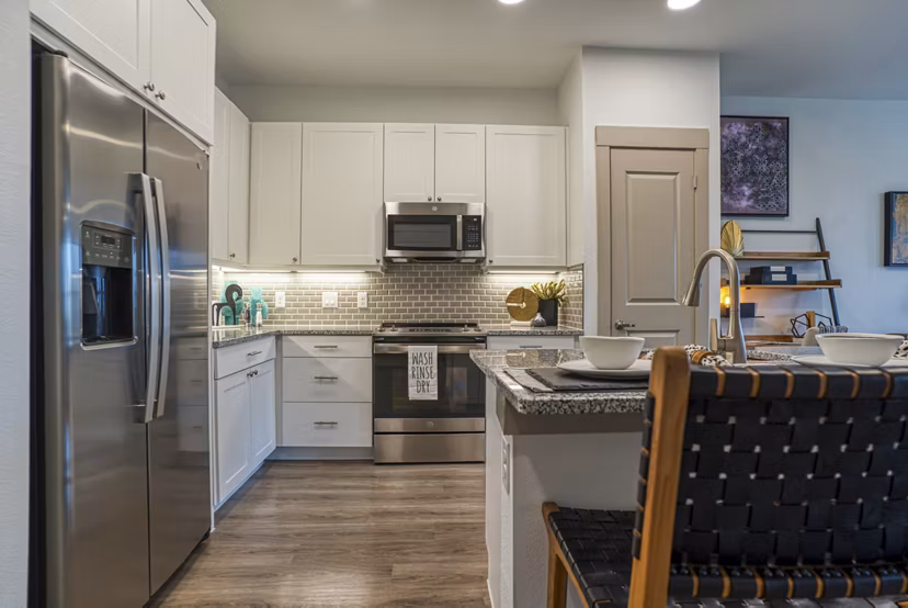 kitchen at Alexan Braker Pointe Apartments