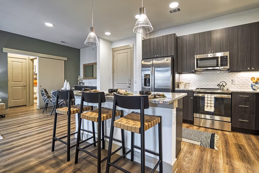 kitchen at Alexan Braker Pointe Apartments