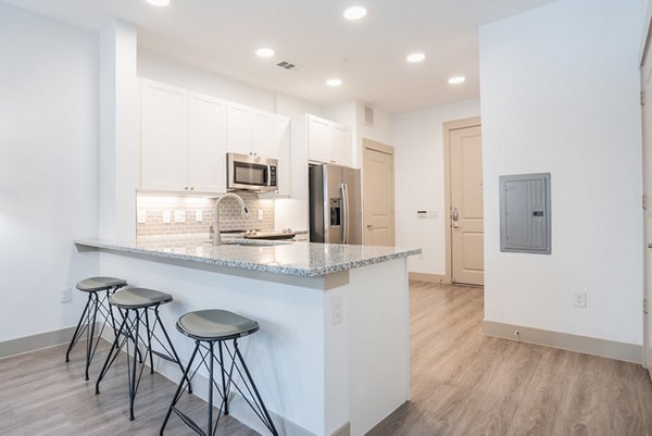 kitchen at Alexan Braker Pointe Apartments