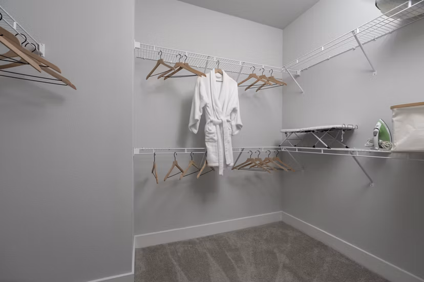 Spacious bedroom closet with ample storage at Sage Stone Oak Apartments
