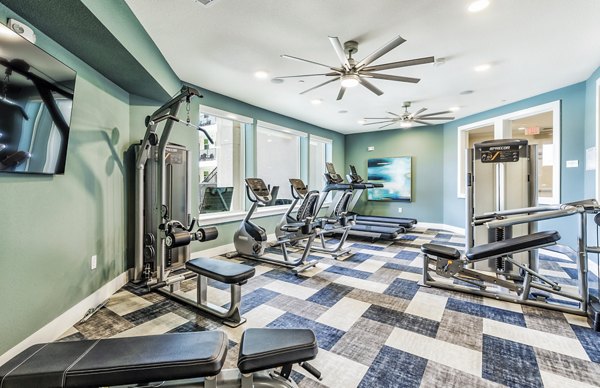 fitness center at Sage Stone Oak Apartments