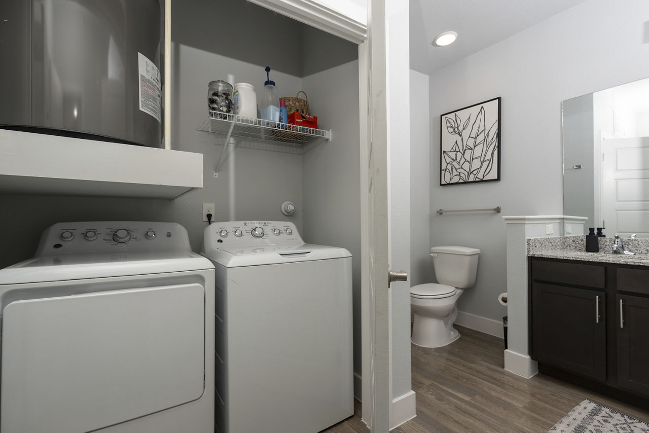 Laundry room at Sage Stone Oak