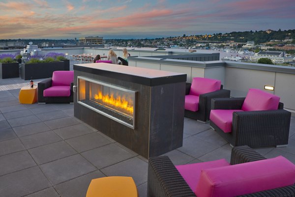 fire pit at mResidences South Lake Union Apartments