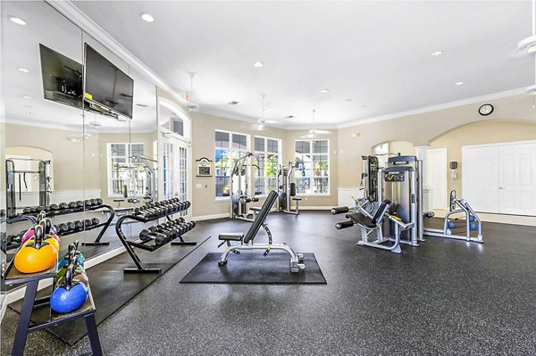 fitness center at Courtney Trace Apartments