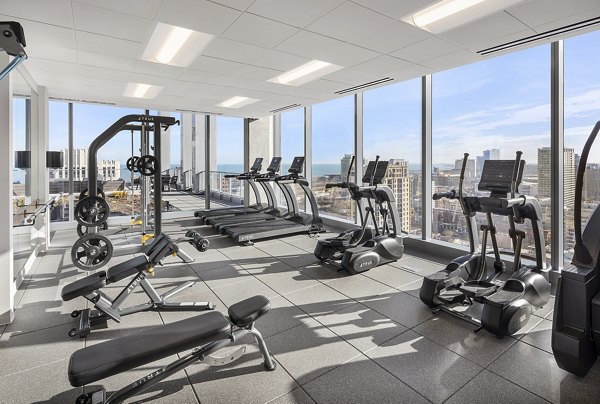 fitness center at 1400 Wabash Apartments