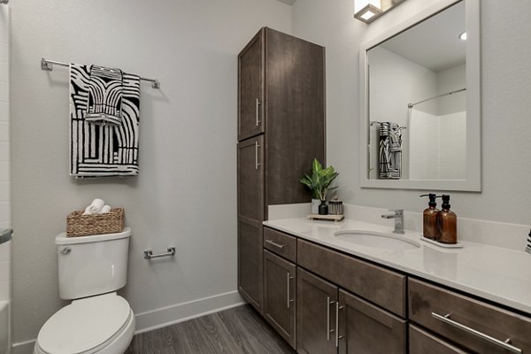 Modern bathroom with elegant fixtures at The Avante Apartments