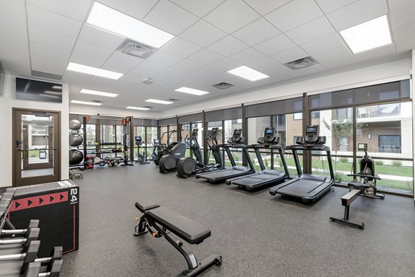 Fitness center featuring modern equipment at The Avante Apartments, a luxury living space for health enthusiasts