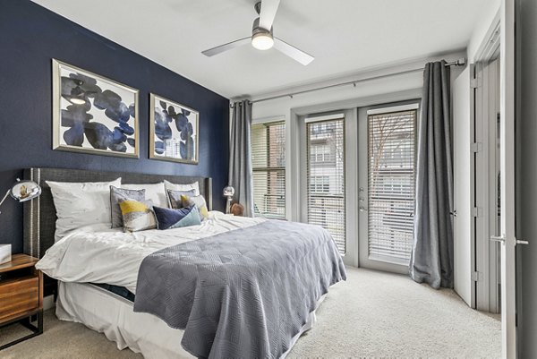 bedroom at The Briscoe Apartments