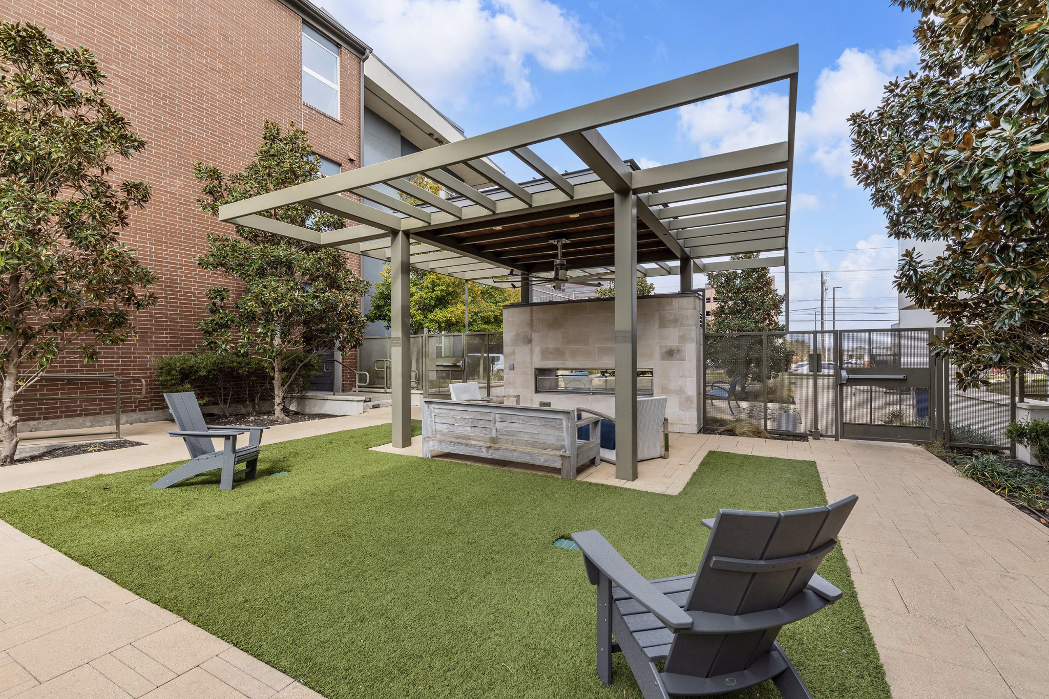 grill area at The Briscoe Apartments 
