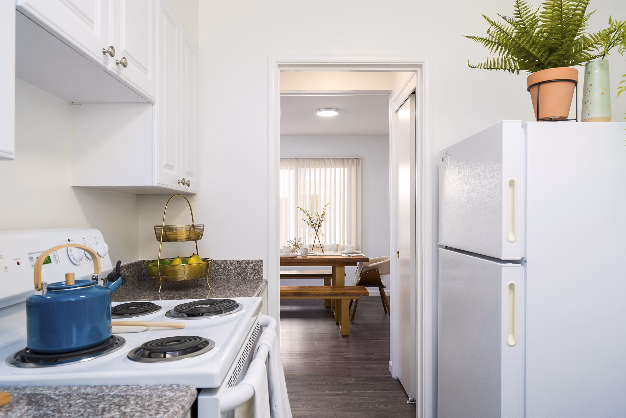 kitchen at South Palm Apartments
