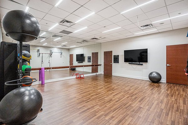 fitness center at 1600 Glenarm Place Apartments