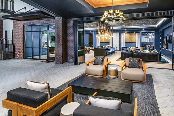 Clubhouse with modern furnishings at Beckon Apartments, Greystar luxury community