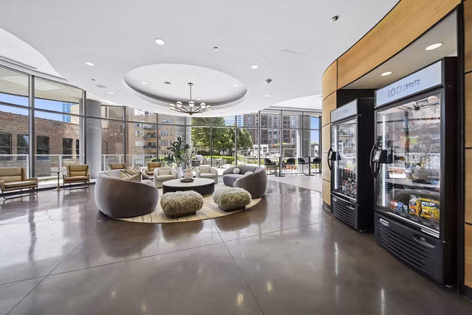 Elegant clubhouse with modern design at 1001 S State Apartments in Chicago