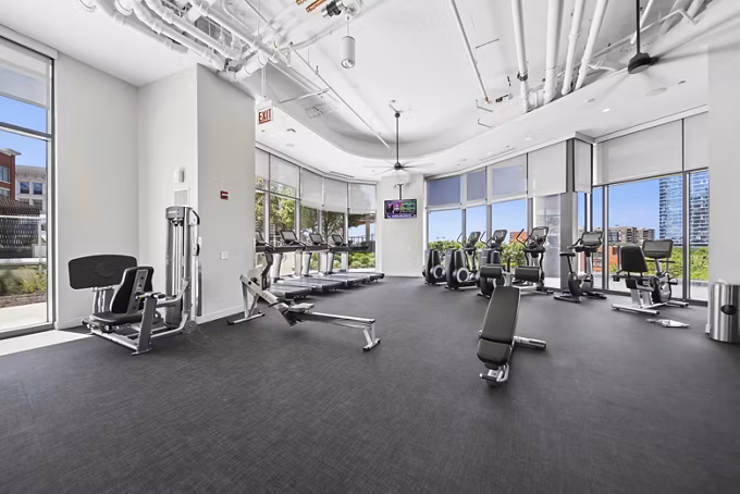 Fitness center with state-of-the-art equipment at 1001 S State Apartments