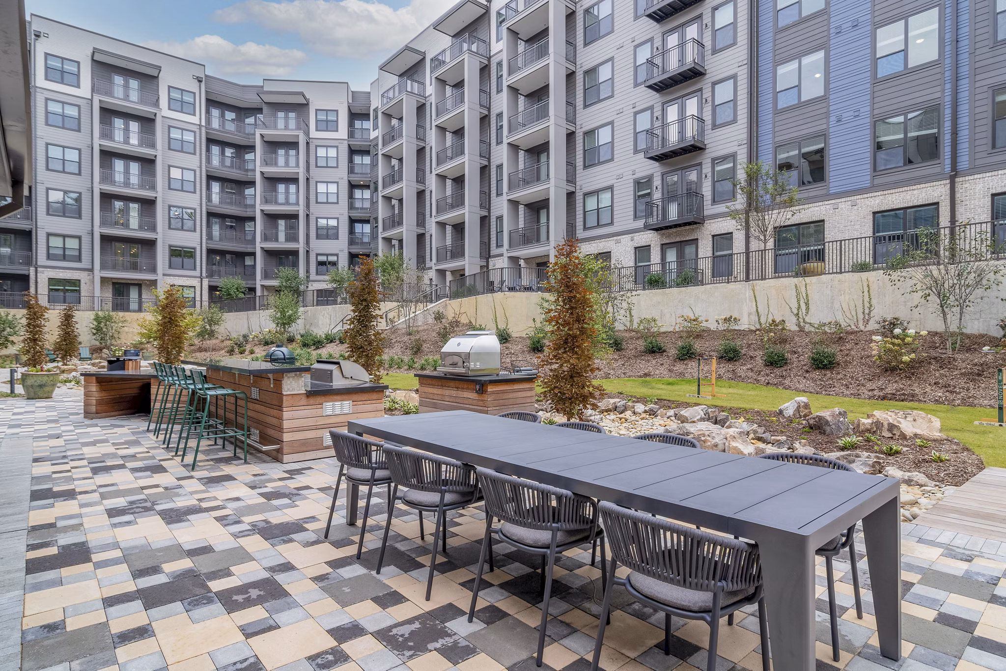 grill area at Novel West Midtown Apartments